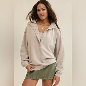 Aerie Snap Pullover Sweater